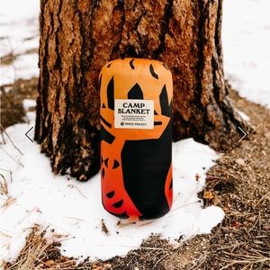 National Parks Woodcuts Recycled Camp Blanket